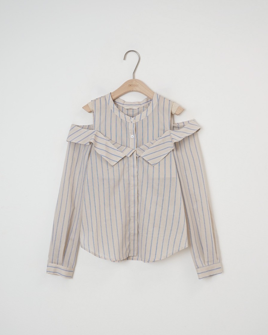 Shirts INTIQUE | 2 In 1 Cold-Shoulder Shirt