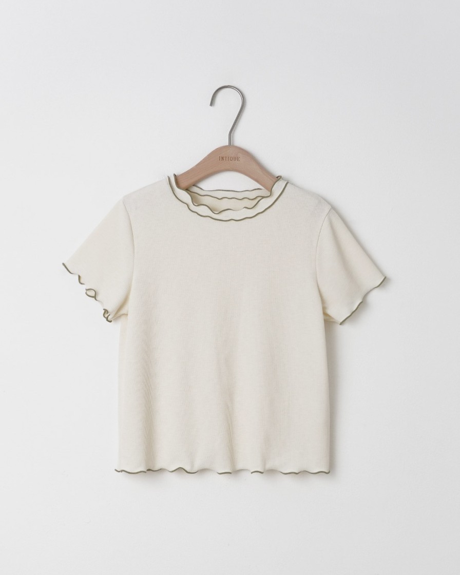 Tops INTIQUE | Contrast Babylock Tee