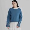 Knitwears INTIQUE | Crochet Cuff Sweater