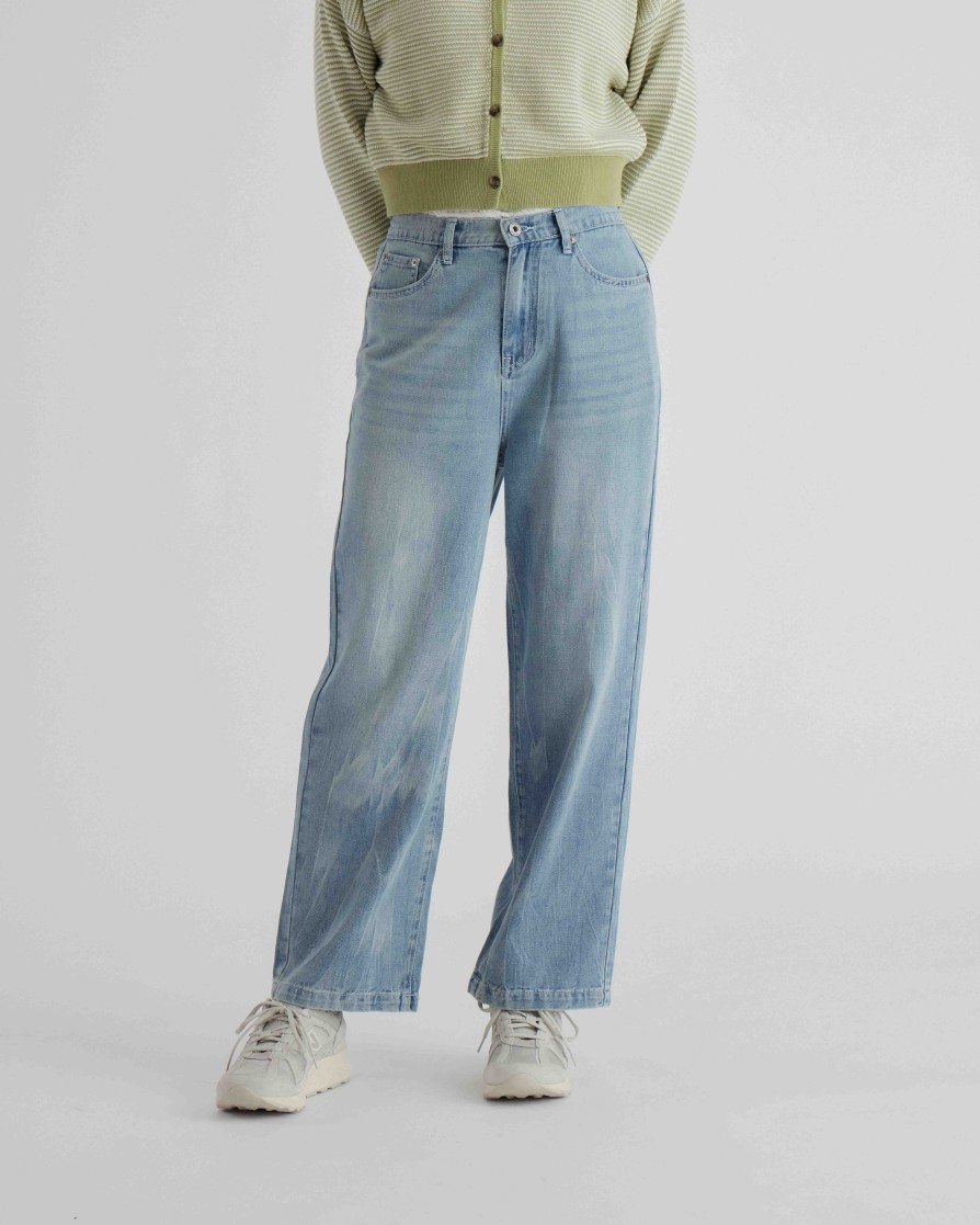 Pants INTIQUE | Dyed Wide-Leg Denim Jeans Lbl