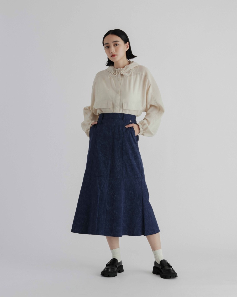 Skirts INTIQUE | Washed Midi Skirt