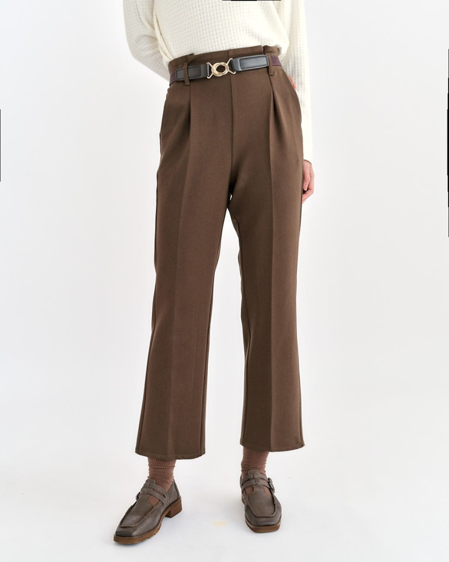 Pants INTIQUE | Belt Set Bell-Bottom Pants