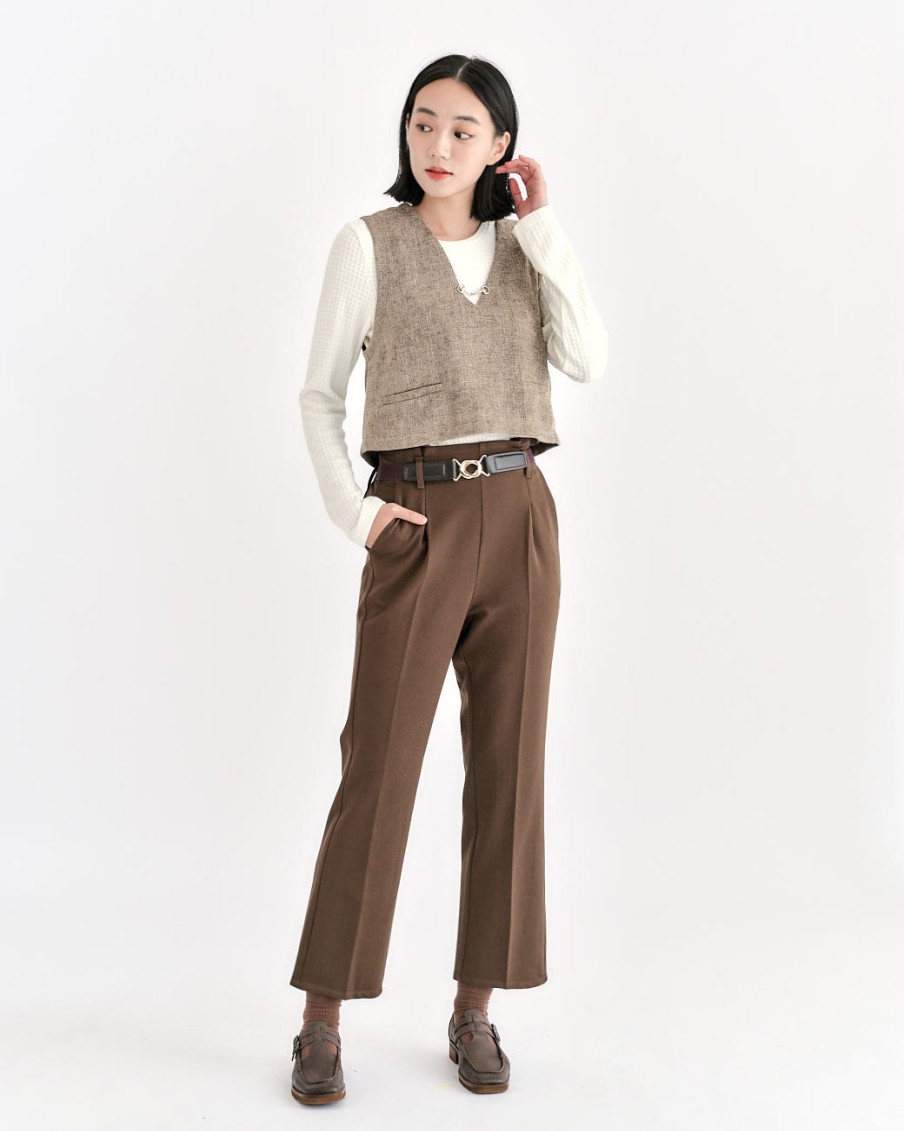 Pants INTIQUE | Belt Set Bell-Bottom Pants