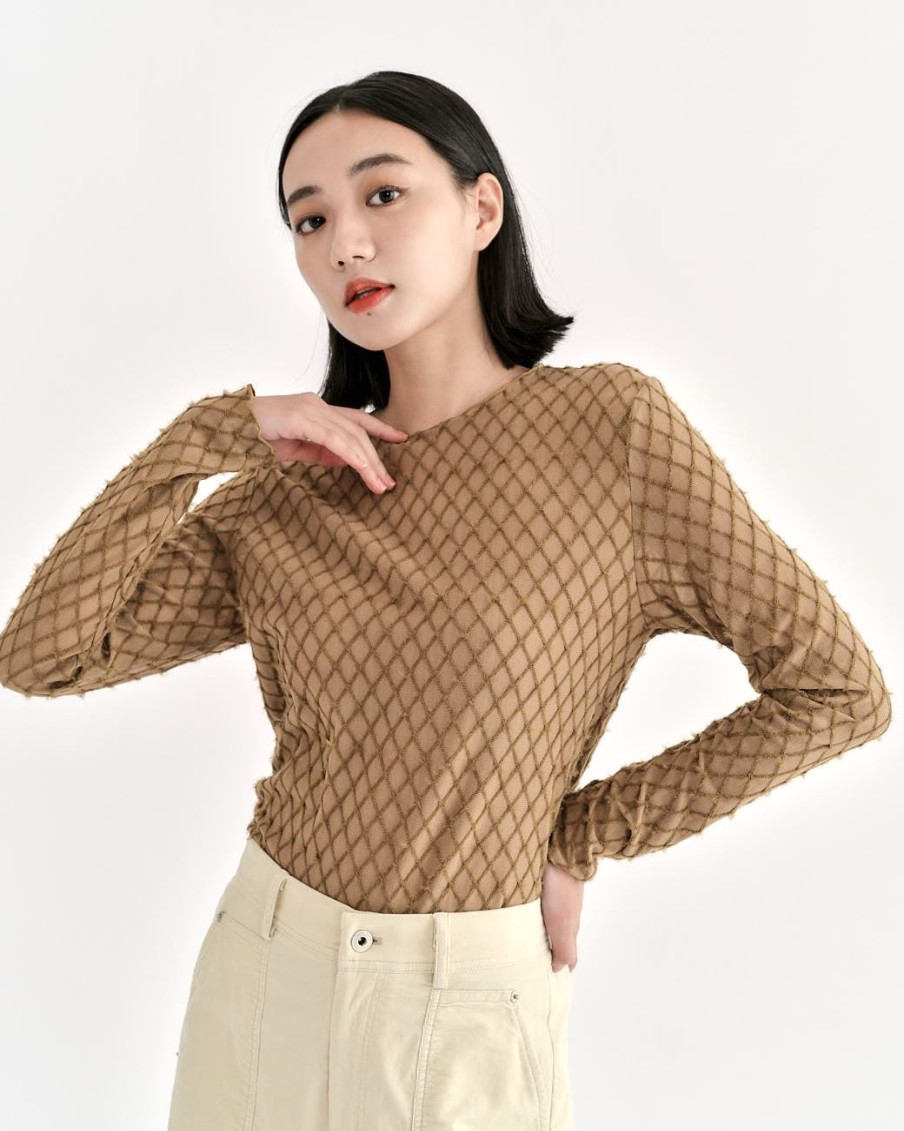 Tops INTIQUE | Diamond Mesh Top Pnk