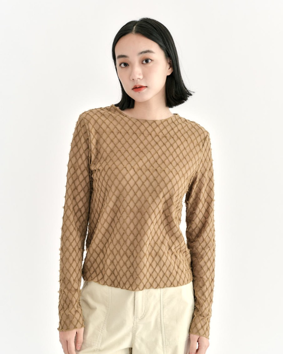 Tops INTIQUE | Diamond Mesh Top Pnk