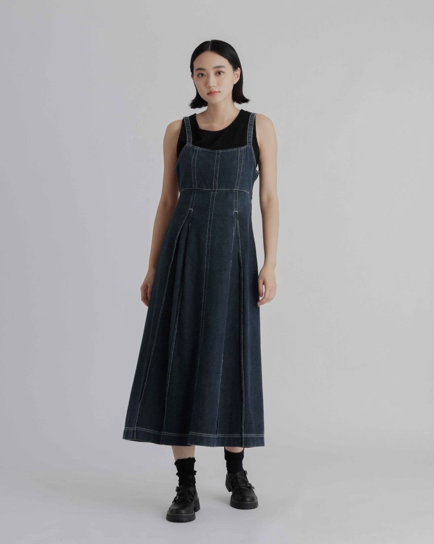 One-Piece INTIQUE | Washed Denim Maxi Dress Blu