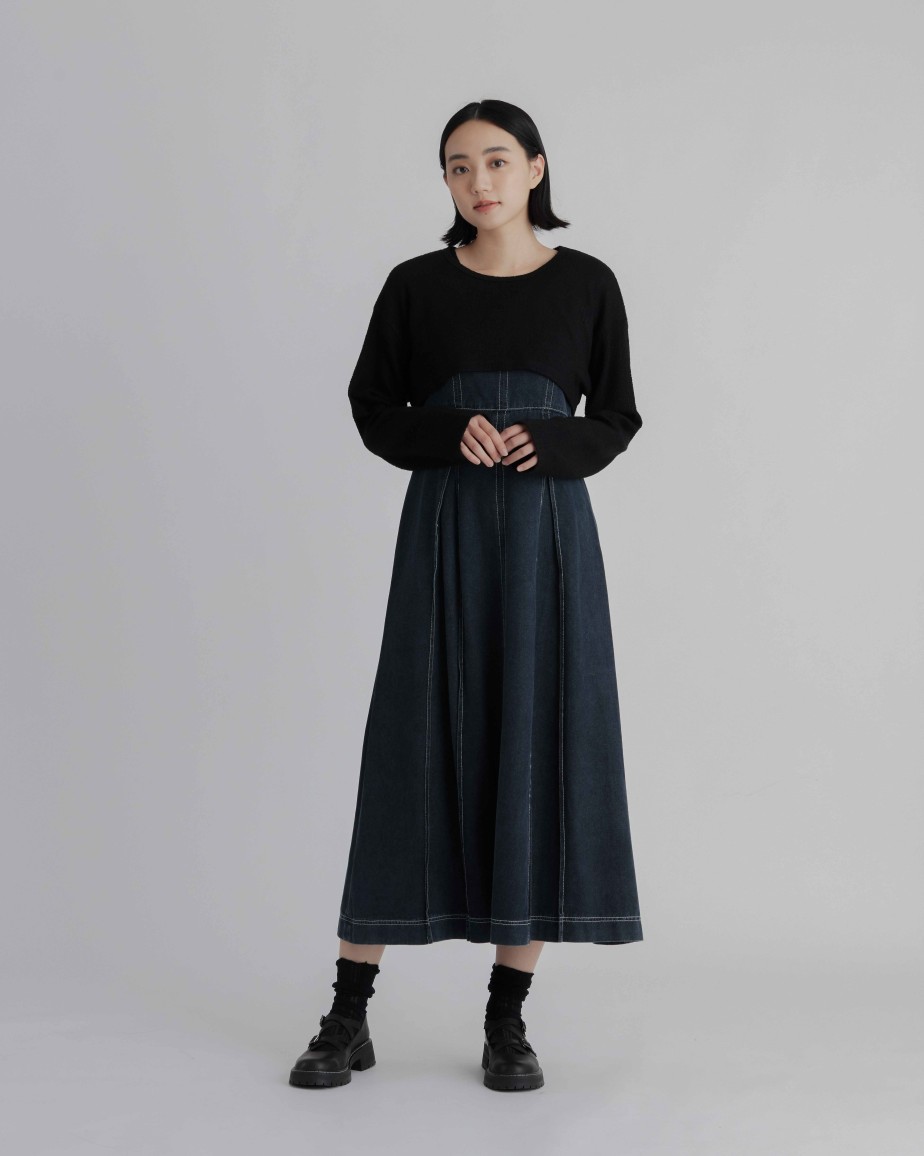 One-Piece INTIQUE | Washed Denim Maxi Dress Blu