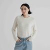 Tops INTIQUE | Eyelet Smocking Tee