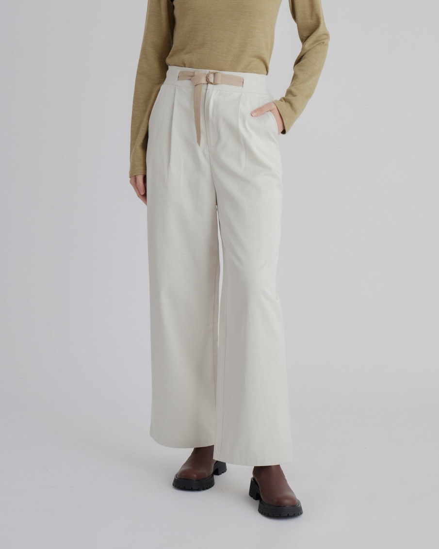 Pants INTIQUE | Belt Set Straight-Leg Pants