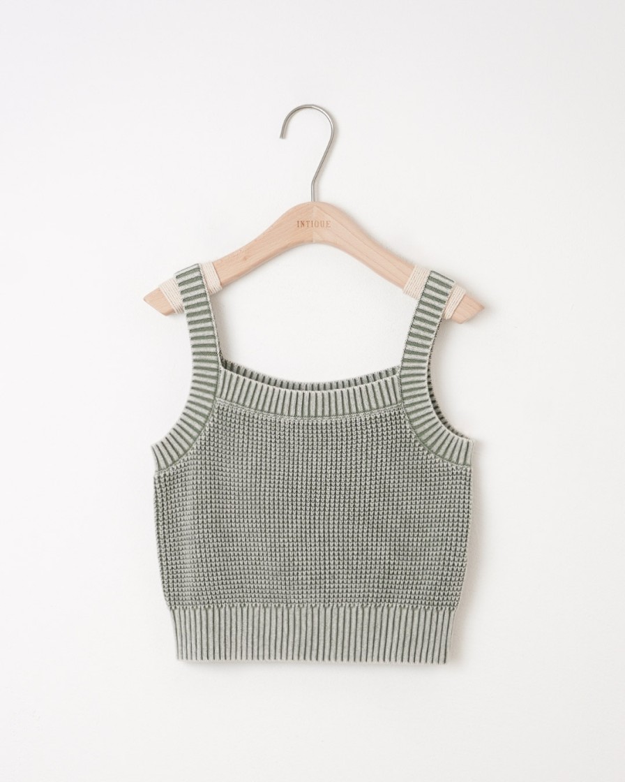 Knitwears INTIQUE | Washed Colour Knitted Tank