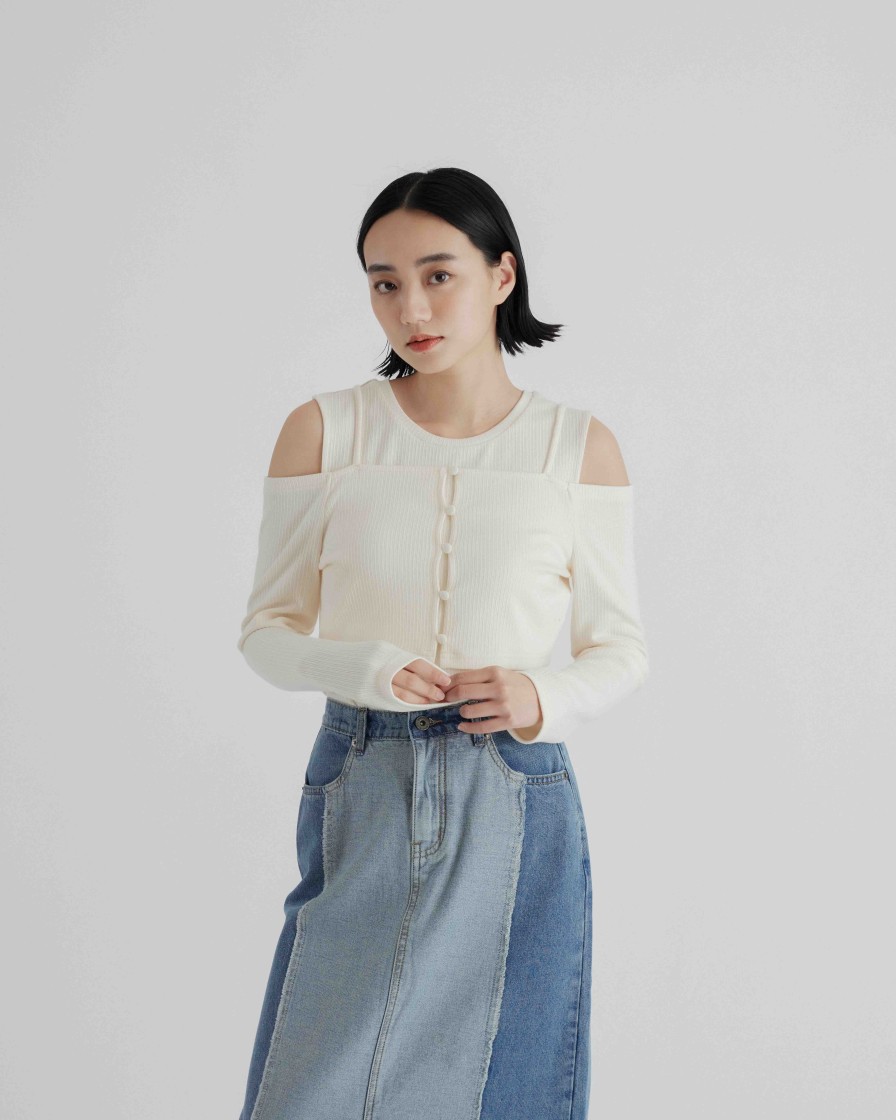 Tops INTIQUE | Twin Set Off-Shoulder Top