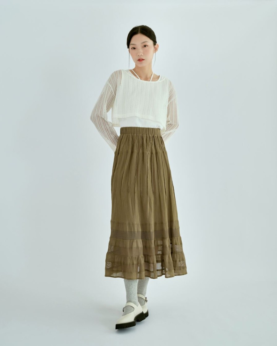 Skirts INTIQUE | Crinkle Pleated Skirt