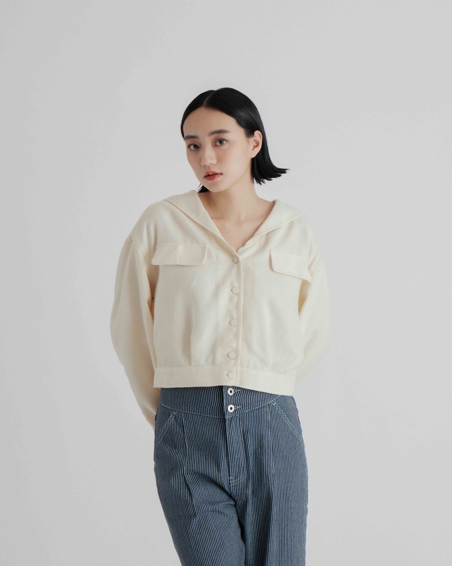 Outers INTIQUE | Sailor Collar Jacket Ivy