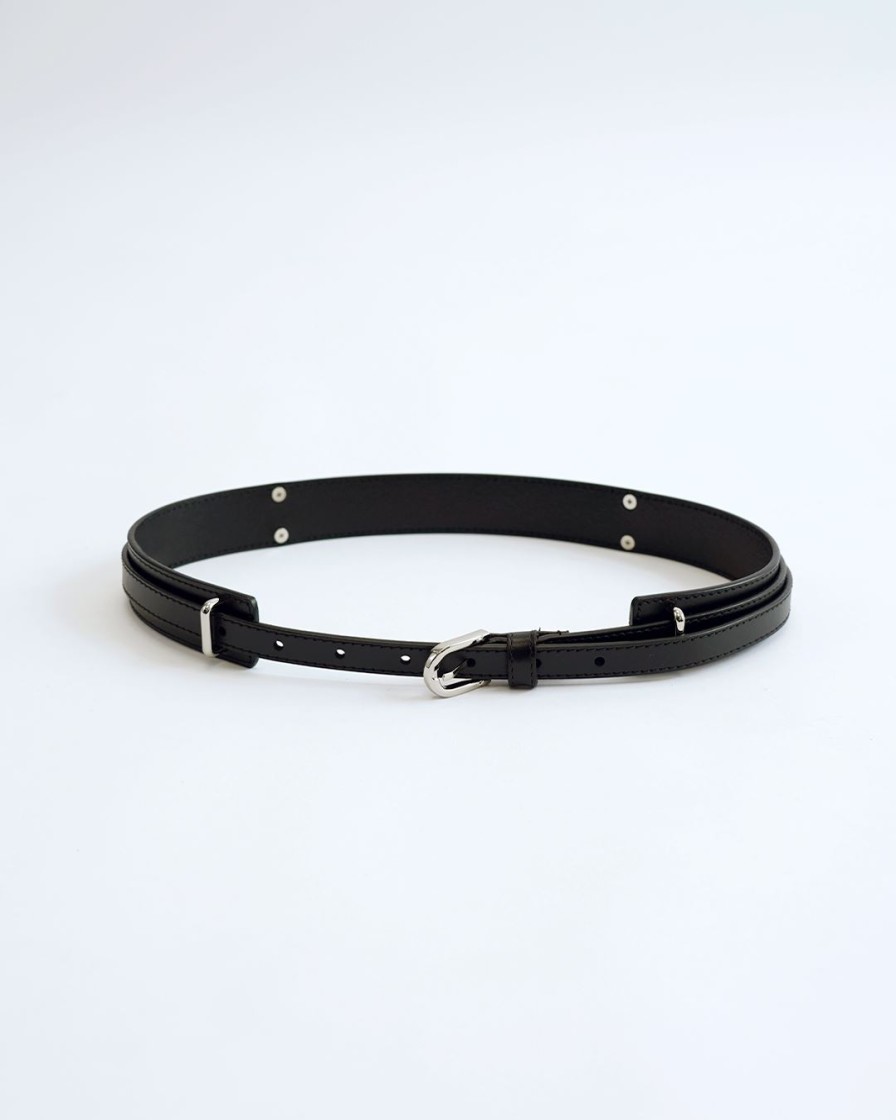 Accessories INTIQUE | Layered Leather Belt Set