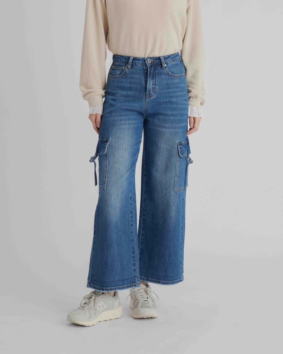 Pants INTIQUE | Cargo Straight-Leg Jeans