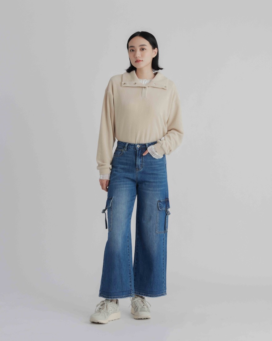 Pants INTIQUE | Cargo Straight-Leg Jeans