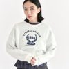 Tops INTIQUE | Logo Printed Sweatshirt Wht