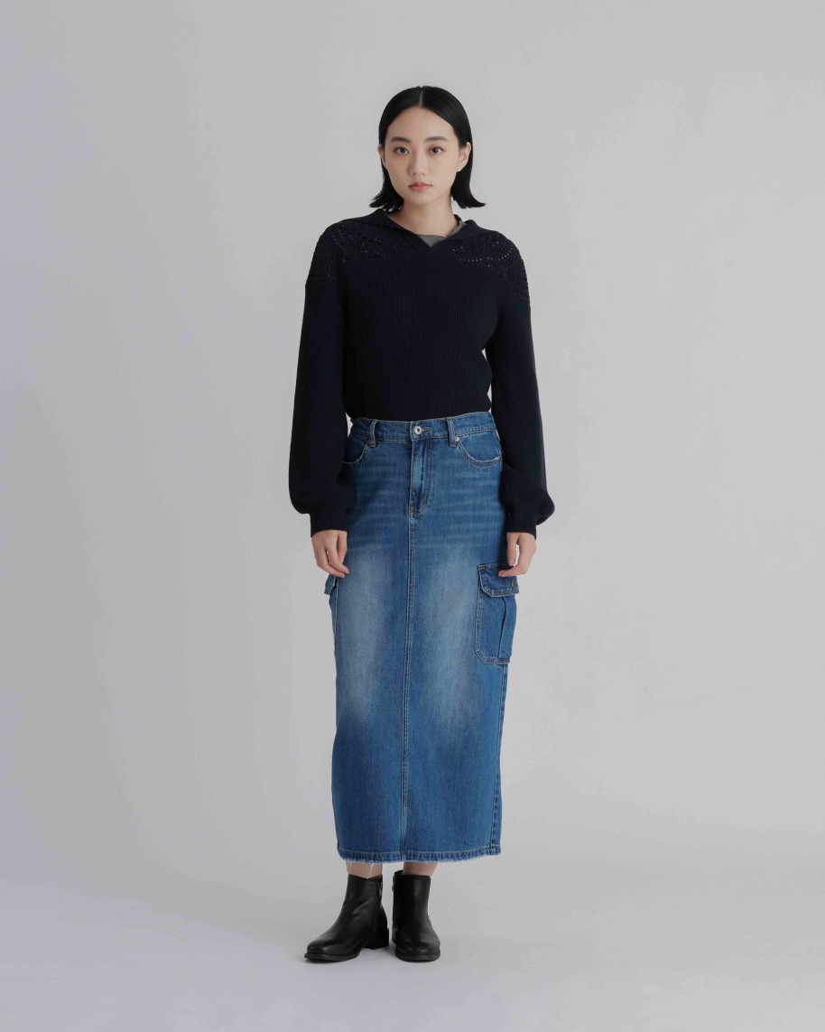 Skirts INTIQUE | Cargo Denim Pants