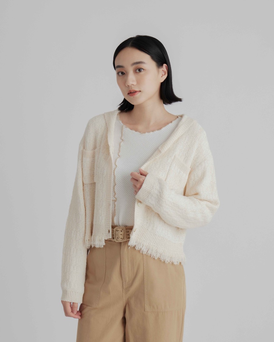 Knitwears INTIQUE | Knitted Tweed Cardigan Ivy