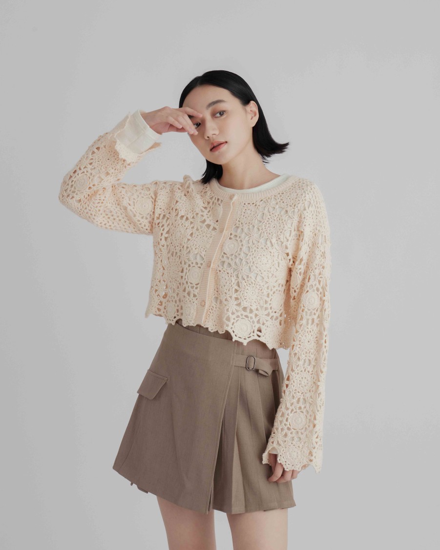 Knitwears INTIQUE | 2-Way Crochet Cardigan Ivy