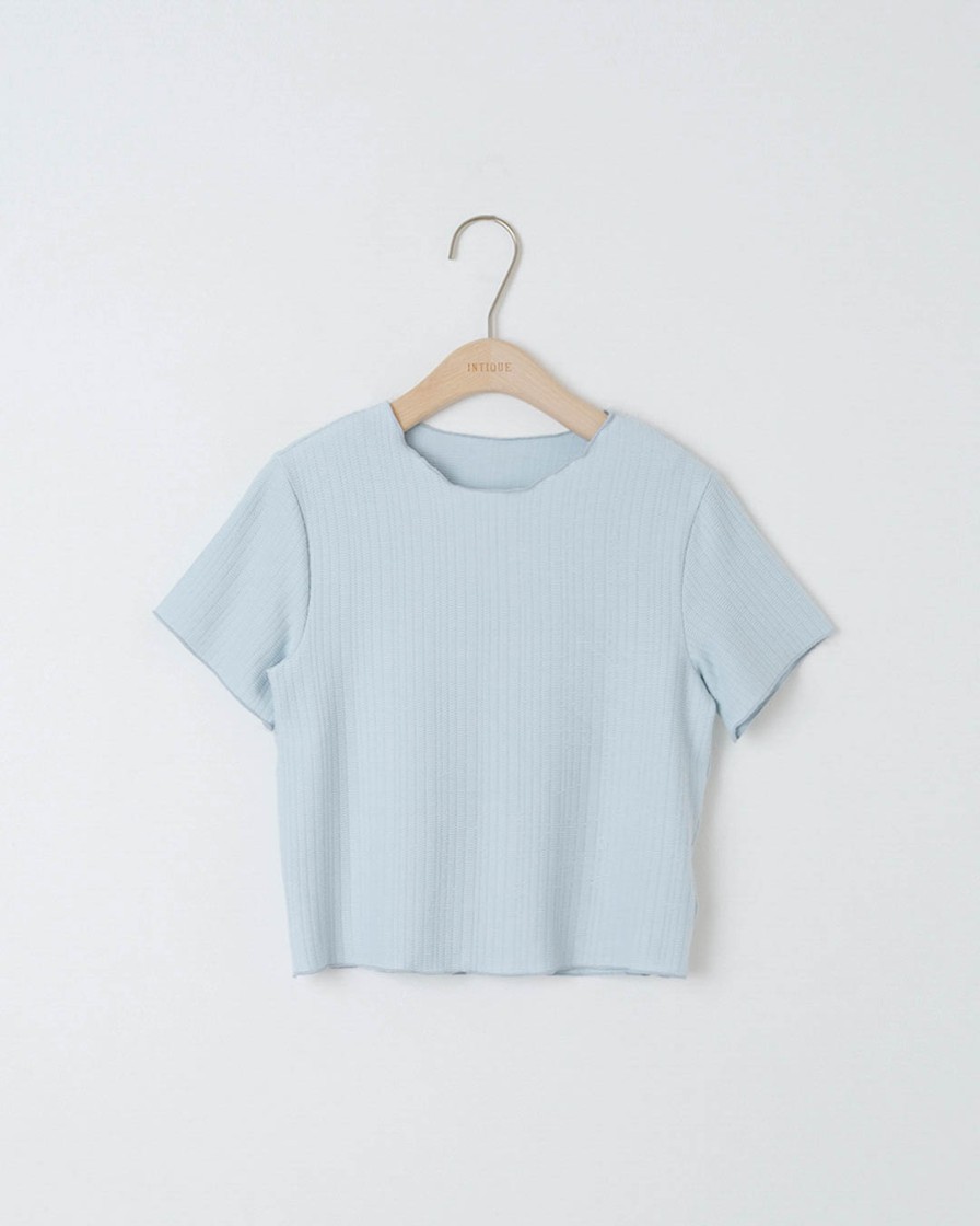 Tops INTIQUE | Texture Babylock Tee