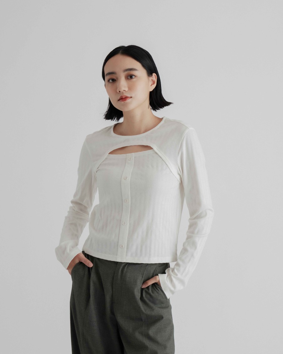 Tops INTIQUE | Layered Cut-Out Tee