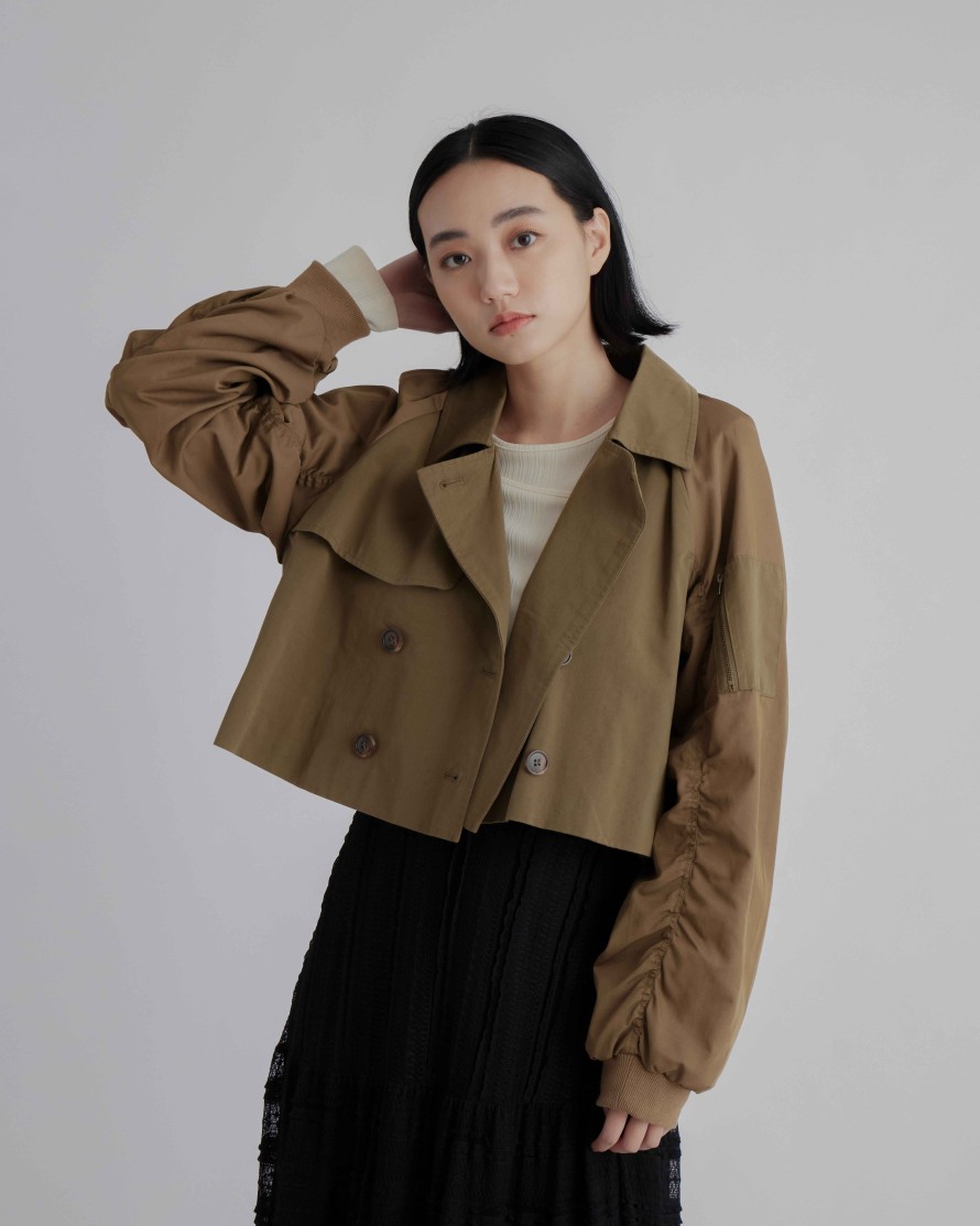 Outers INTIQUE | Cropped Trench Coat