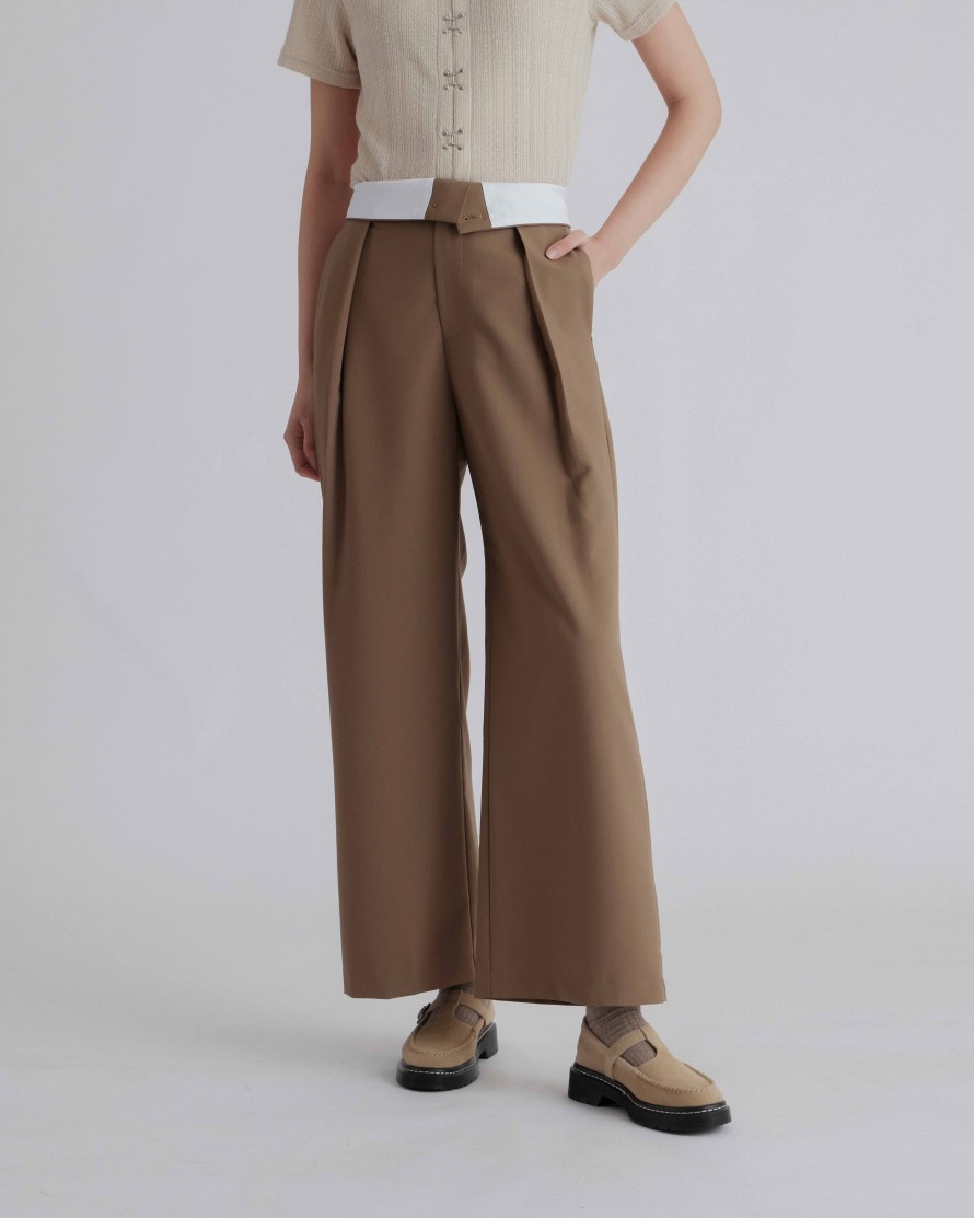 Pants INTIQUE | Folded Waistband Pants