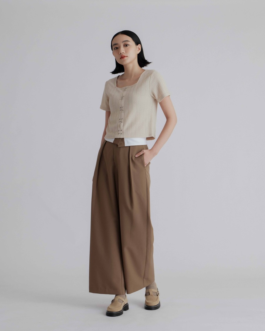 Pants INTIQUE | Folded Waistband Pants