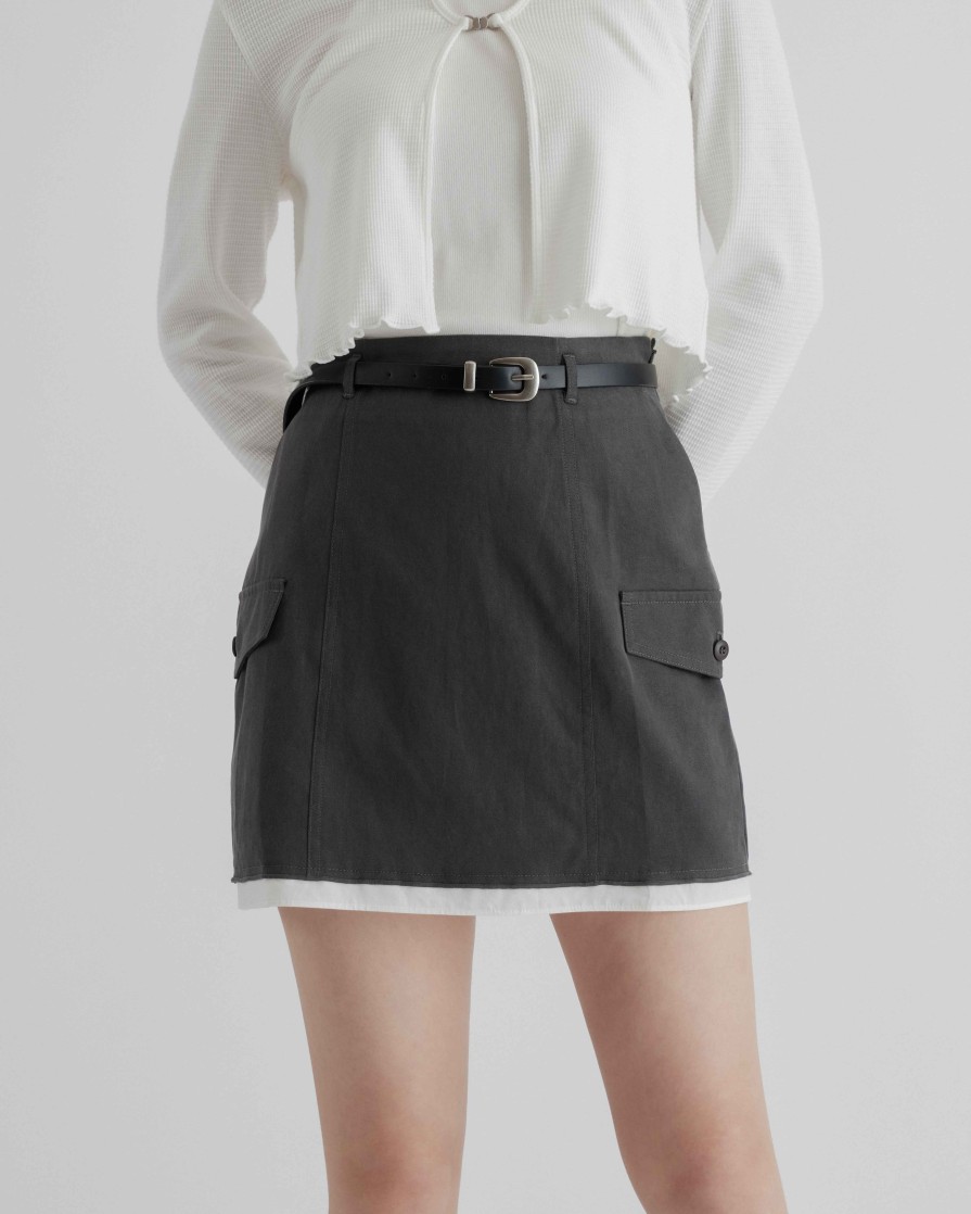 Skirts INTIQUE | Layered Cargo Skirt Beg