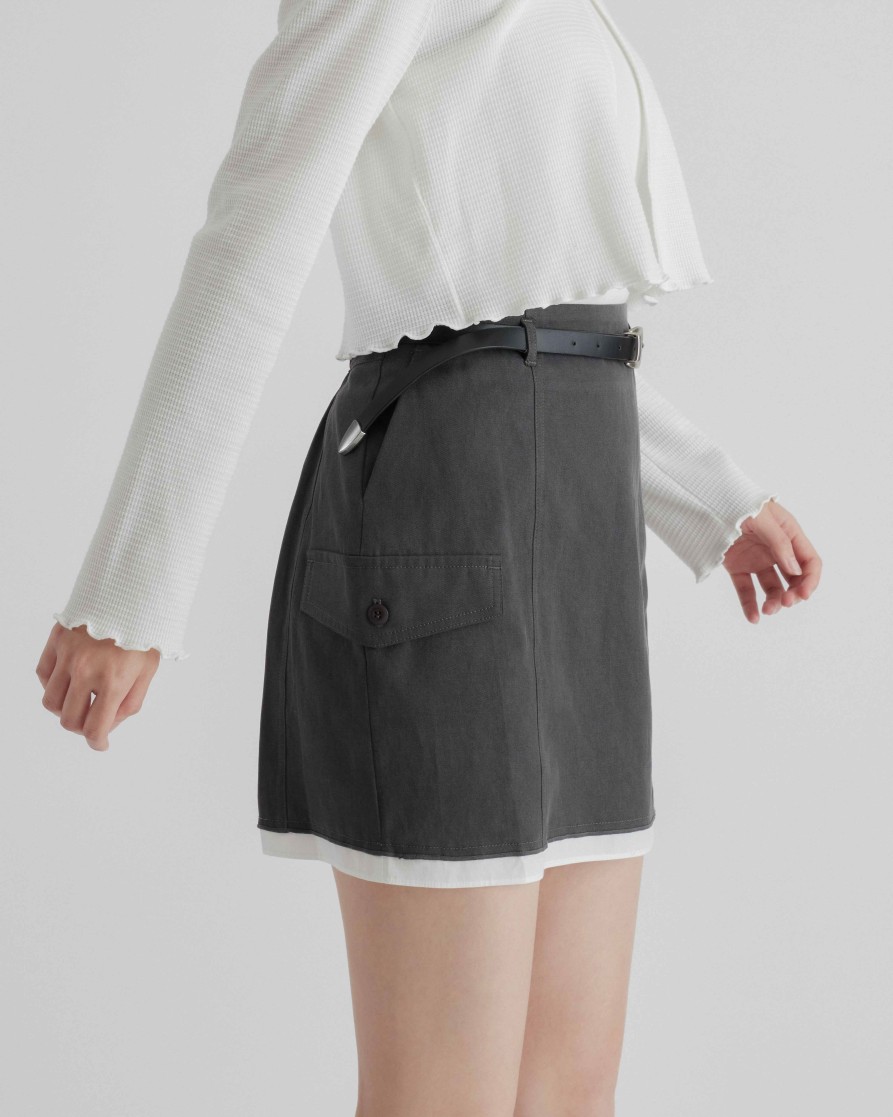 Skirts INTIQUE | Layered Cargo Skirt Beg