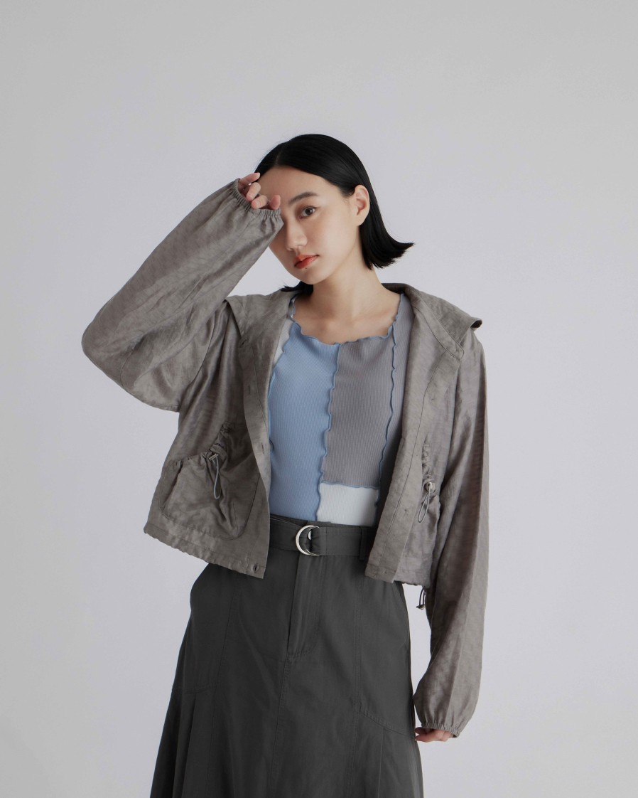 Outers INTIQUE | Button-Up Hooded Jacket