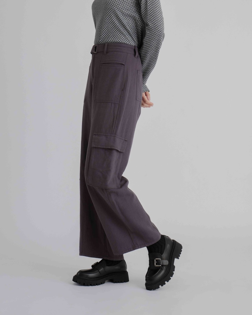 Pants INTIQUE | Washed Twill Cargo Pants