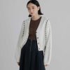 Knitwears INTIQUE | Stitching Patchwork Cardigan