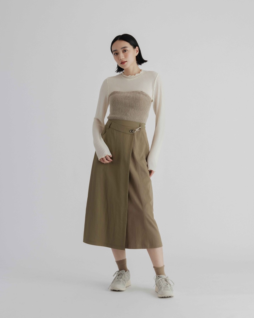 Skirts INTIQUE | Military Wrap Skirt