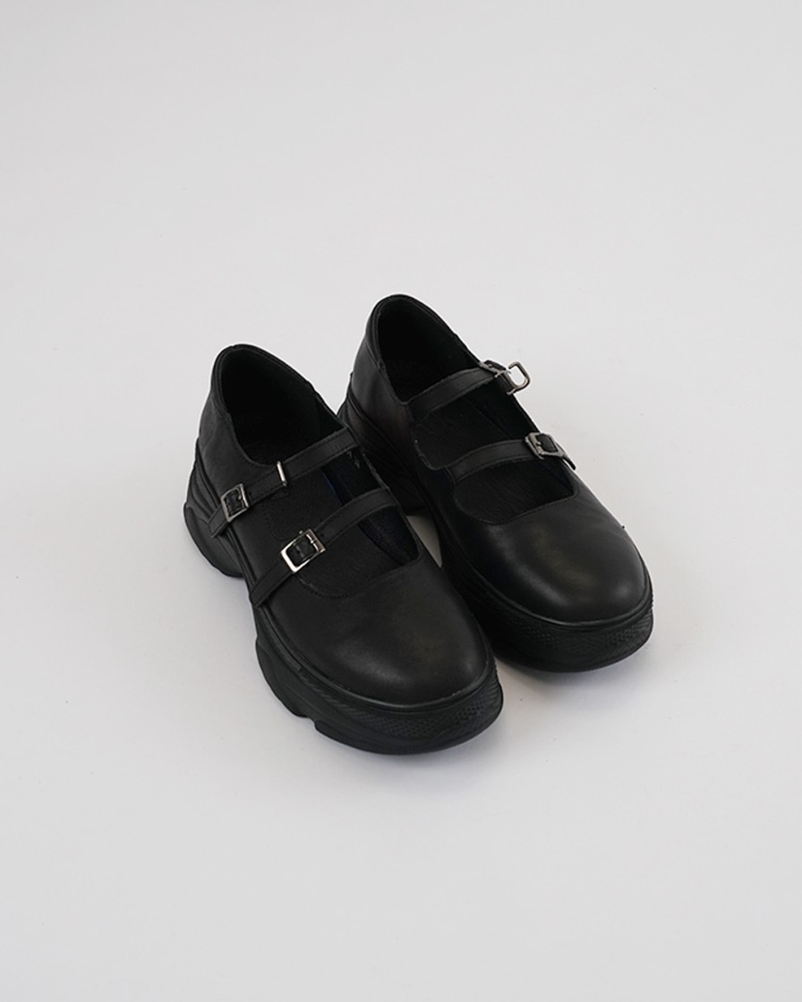 Shoes INTIQUE | Double Strap Low-Trek Ballerinas