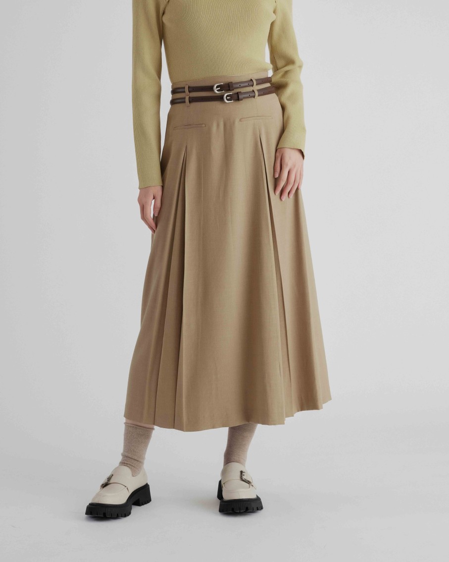 Skirts INTIQUE | Double Belted Skirt