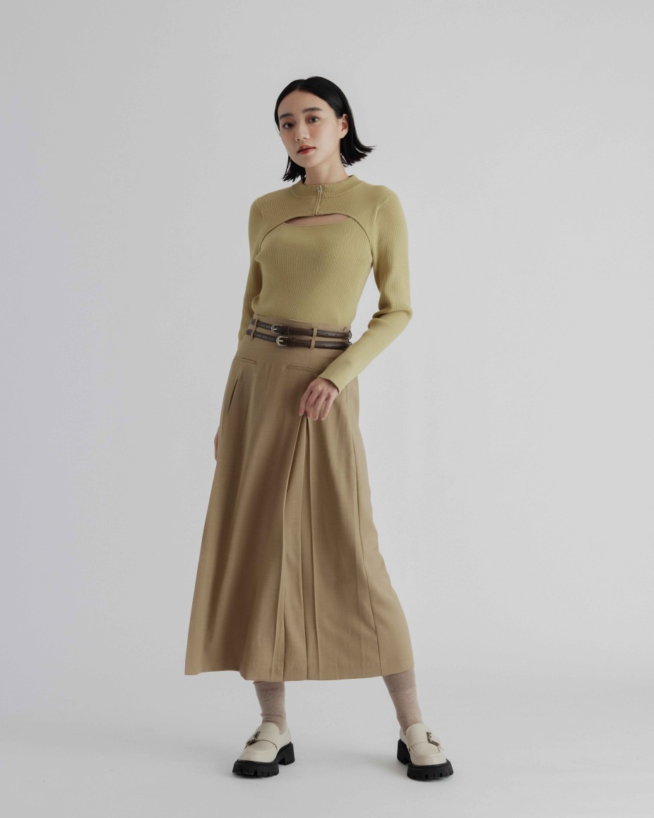 Skirts INTIQUE | Double Belted Skirt